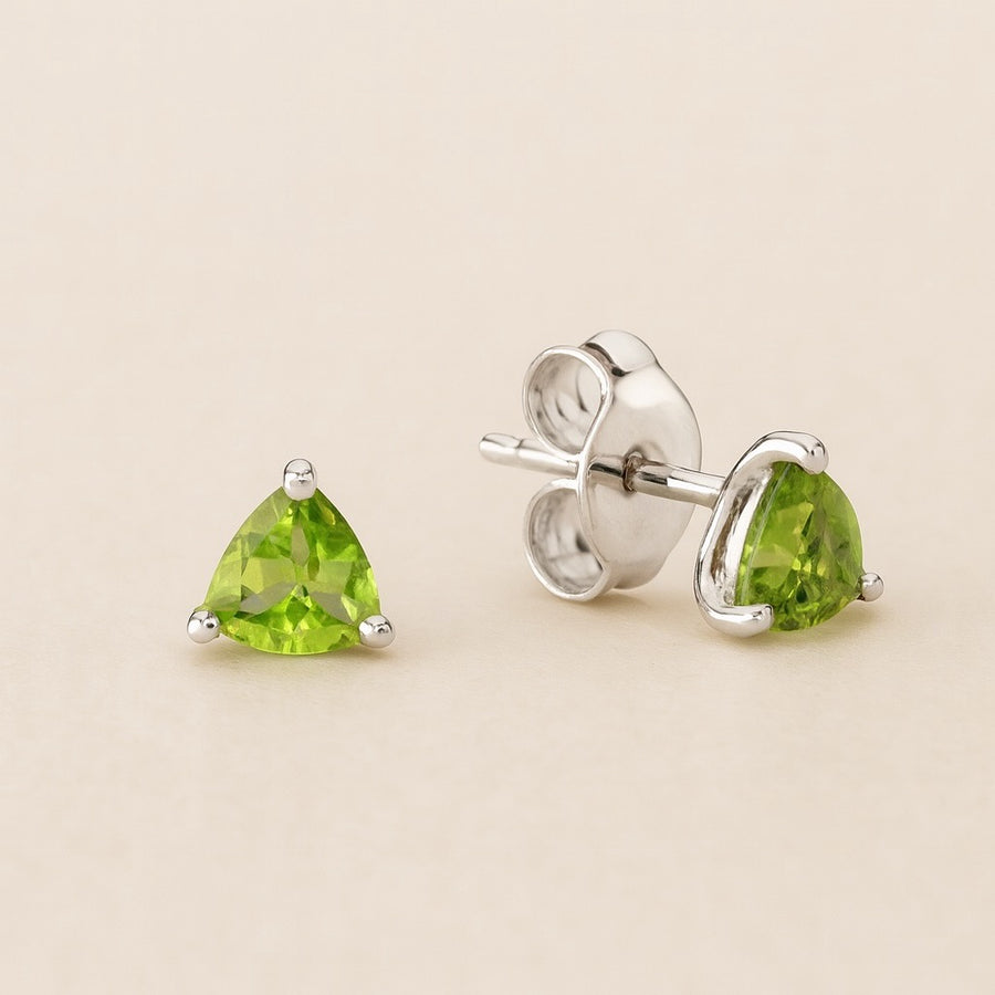Peridot  Prism Studs