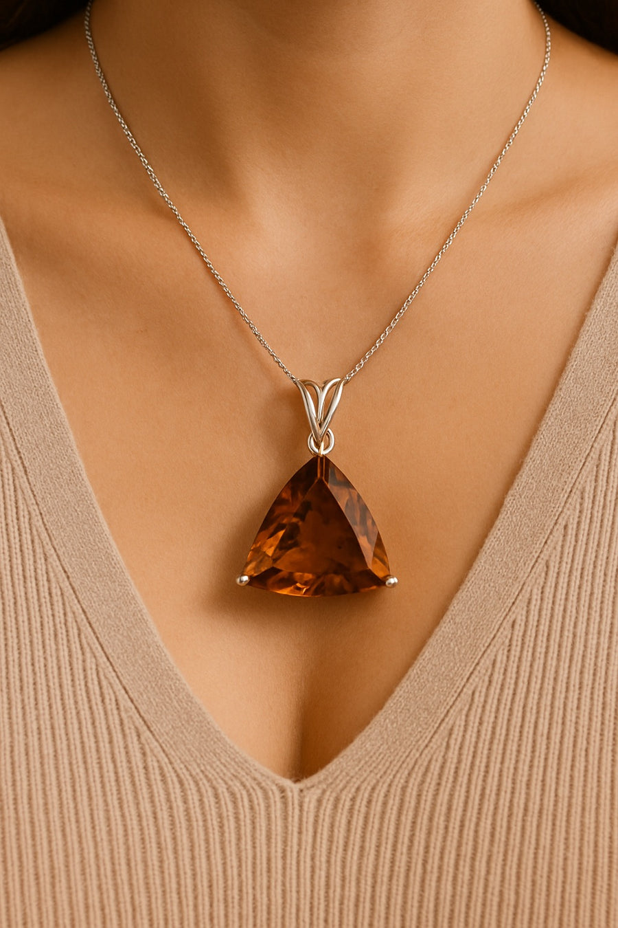 Amber Flame Pendant