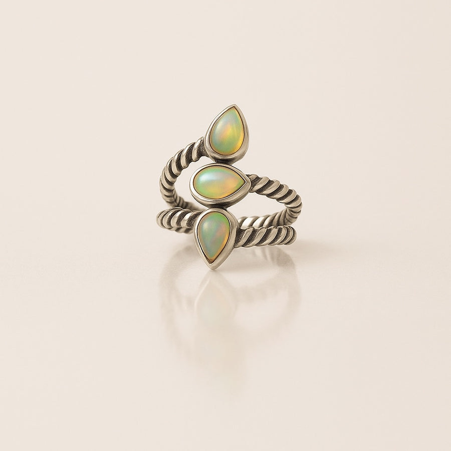 Aurora Teardrop Ring