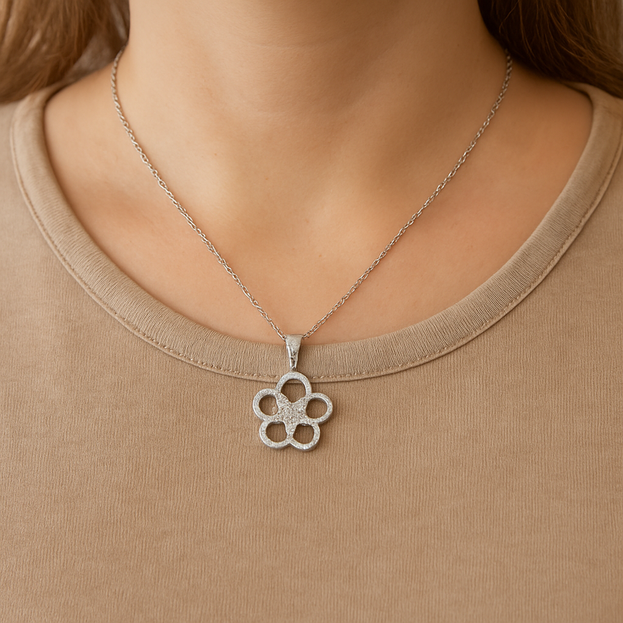 Silver Flower Pendant